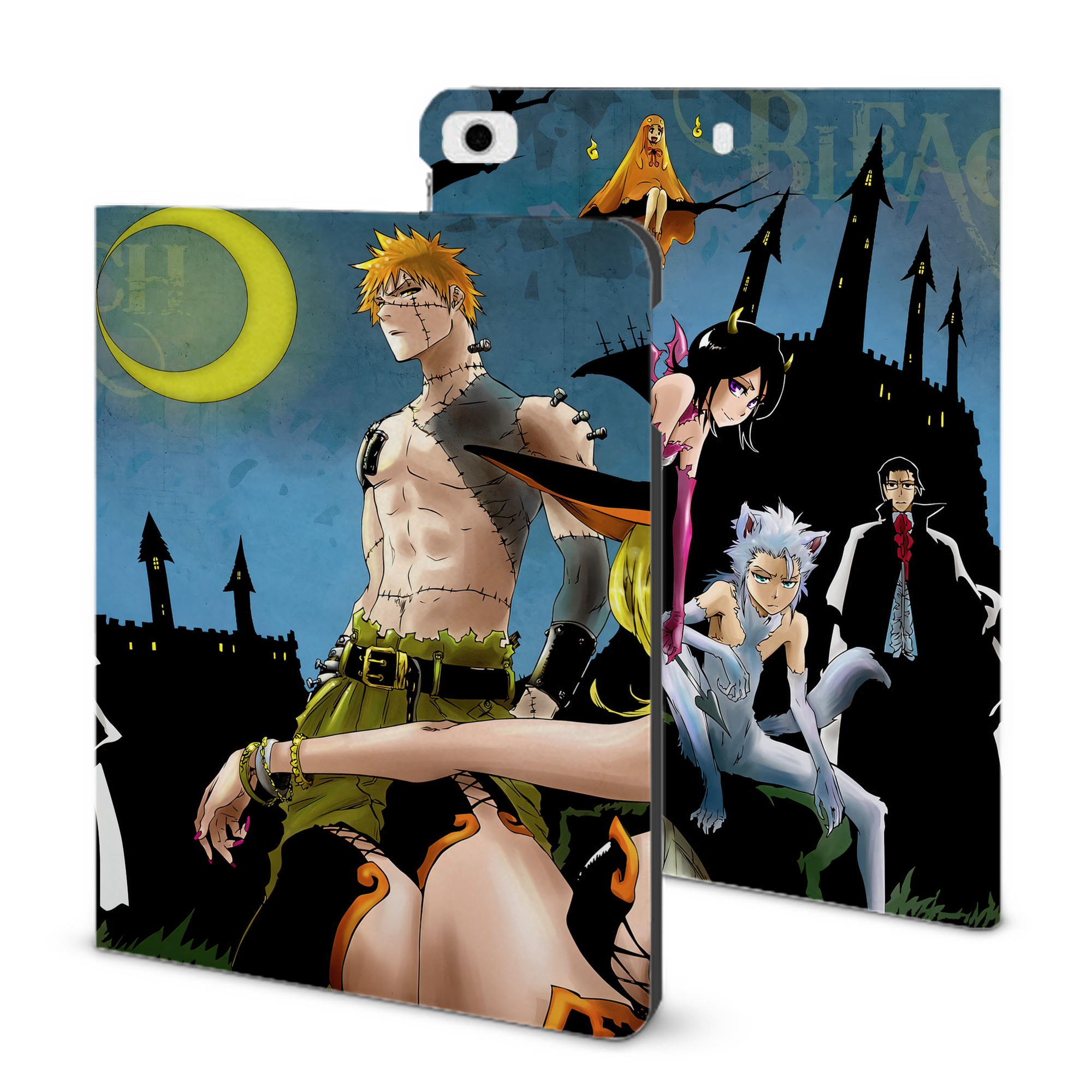 （画像用） ブリーチ BLEACH IPad ケース ブック型 PUレザー TPU 耐衝撃 軽量 薄型 ペン収納なし 全面保護 IPad 各モデル対応